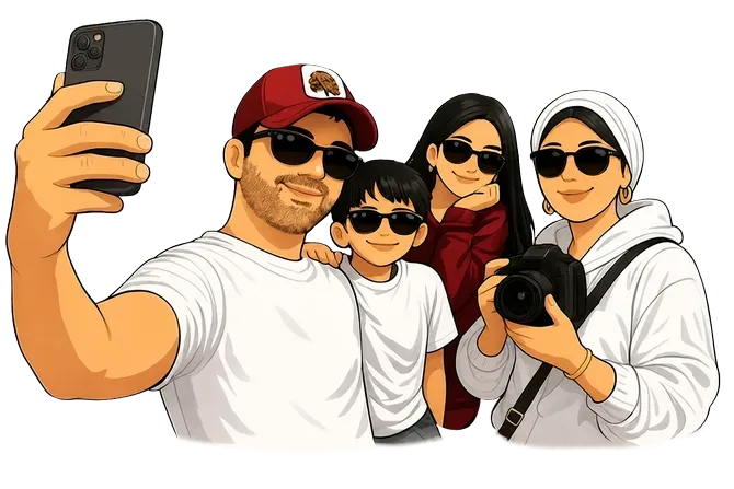 MKSHolidays Family photo taking selfie