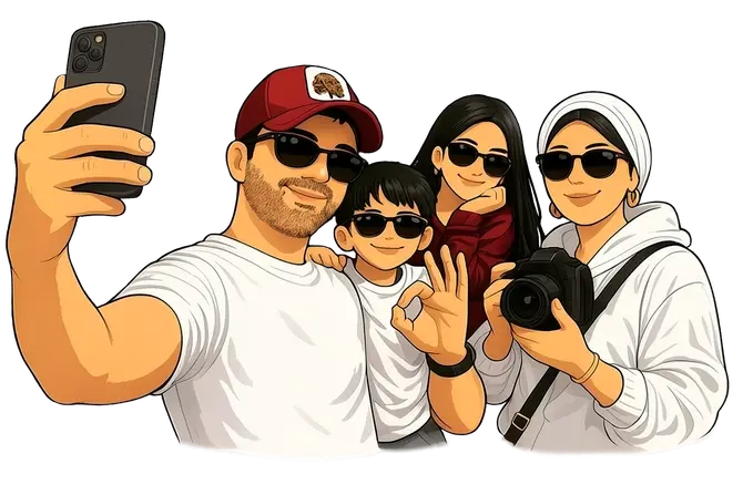 MKSHolidays Family photo taking selfie